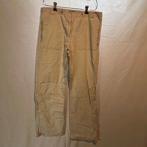 Embroidered Khaki Chinos